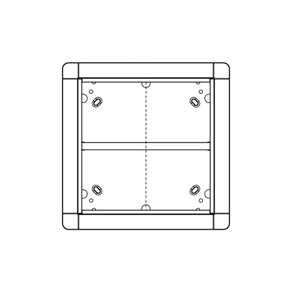 Ritto Portier Unterputz-Rahmen 4-fach quadratisch weiß 1881570 238x238mm