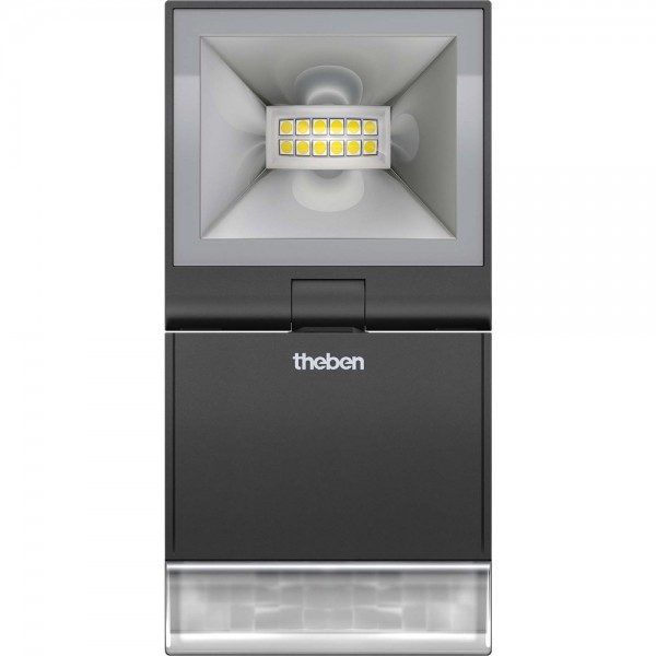 Theben theLeda S10 W BK LED-Strahler mit Bewegungsmelder 10W 3000K schwarz