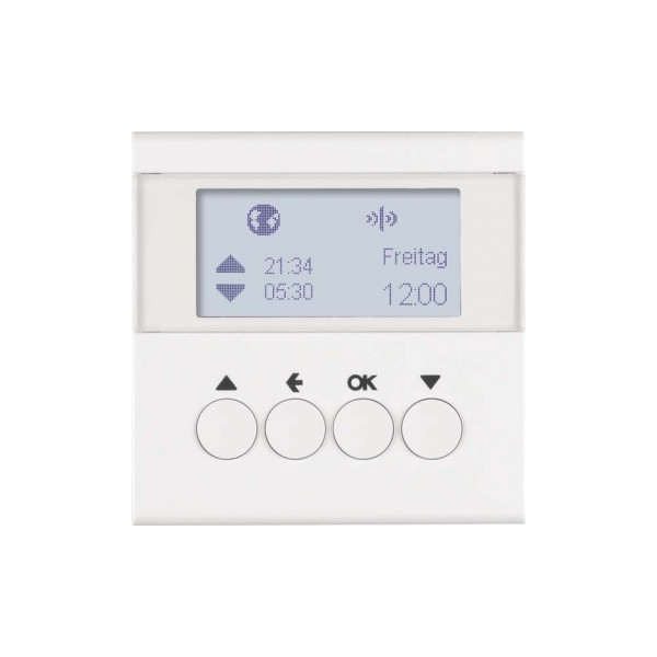 Berker 85745189 KNX-Funk Jalousie-Schaltuhr quicklink Display S.1/B.3/B.7 polarweiß glänzend