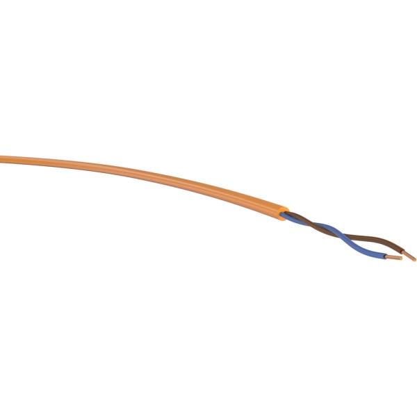 H05BQ-F 2x1mm² PUR-Geräteanschlussleitung orange 100 Meter Ring