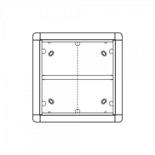 Ritto Portier Aufputz-Rahmen 4-fach quadratisch silber 1883520 230x230mm