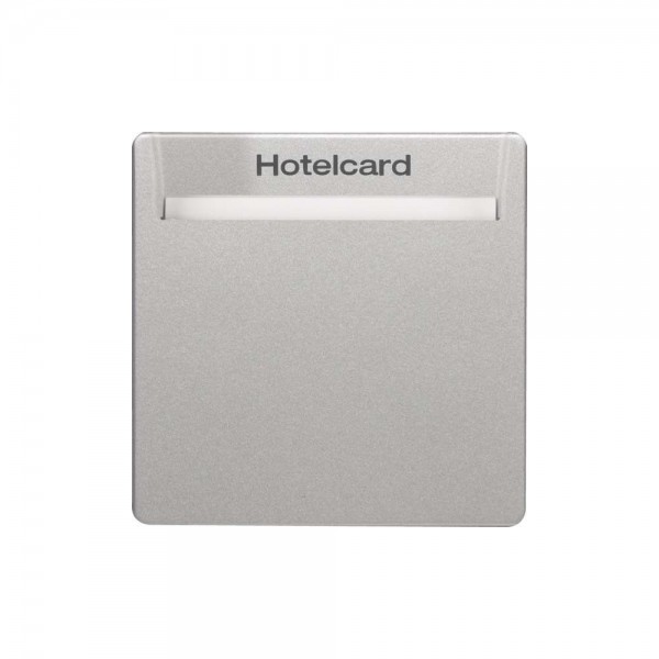 Berker 16406094 Relais-Schalter mit Zentralstück für Hotelcard Q.1/Q.3/Q.7 alu samt