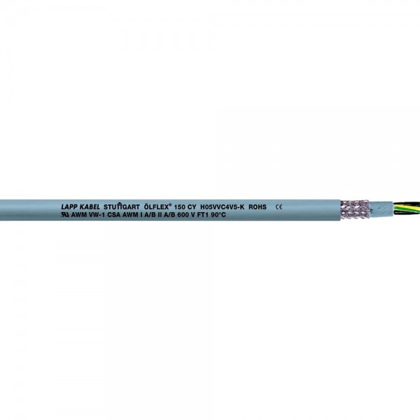 Lapp Kabel ÖLFLEX 150 CY H05VVC4V5-K 3x1,0mm² Steuerleitung 0015703 Meterware