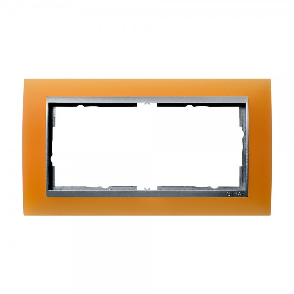 Gira 100253 Abdeckrahmen 2-fach ohne Mittelsteg für Aluminium Event Opak Orange