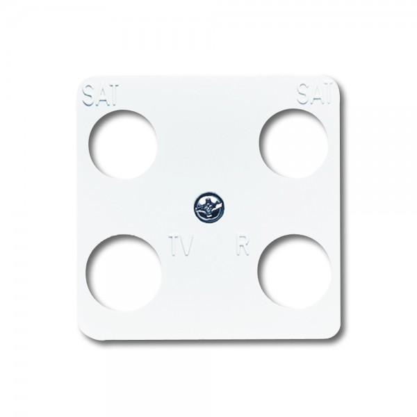 Busch-Jaeger 1743-04-214 Zentralscheibe 50x50mm für Antennensteckdosen Reflex SI alpinweiß