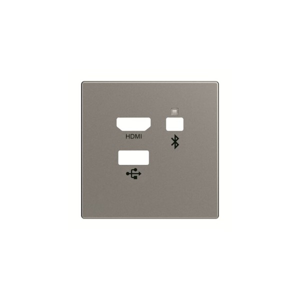 Busch-Jaeger 8256-803 Zentralscheibe Multimedia Connector graumetallic