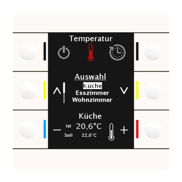 MDT technologies BE-BZS86.01 Bedienzentrale Smart 86 mit Farbdisplay Reinweiß glänzend