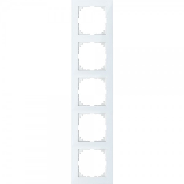 Merten MEG4050-3619 M-Pure-Abdeckrahmen 5-fach polarweiß glänzend