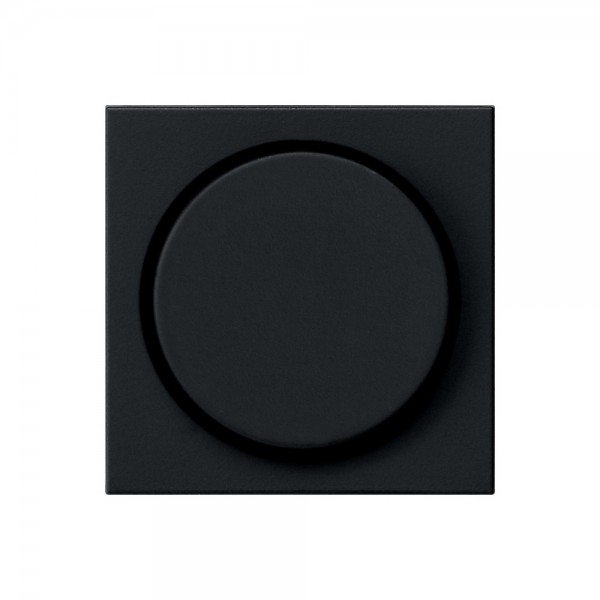 Gira 0650005 Abdeckung mit Knopf für Dimmer System 55 Schwarz matt