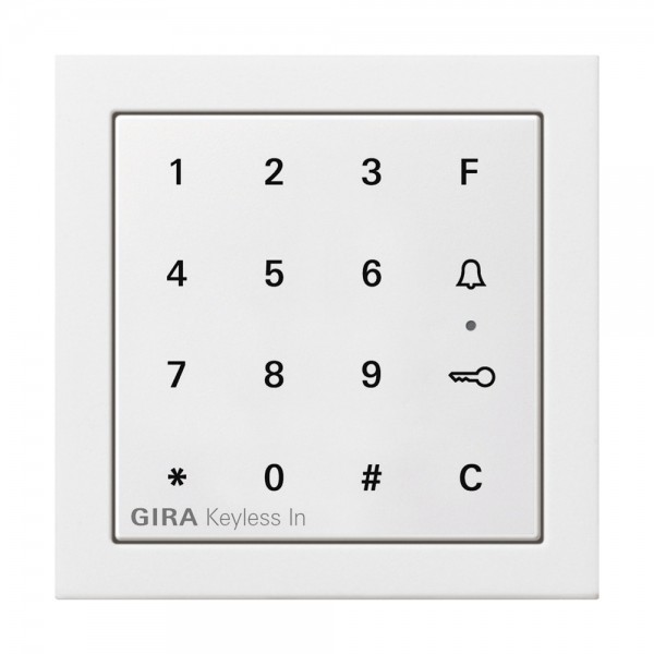 Gira 2605112 Keyless In Codetastatur Flächenschalter Reinweiß
