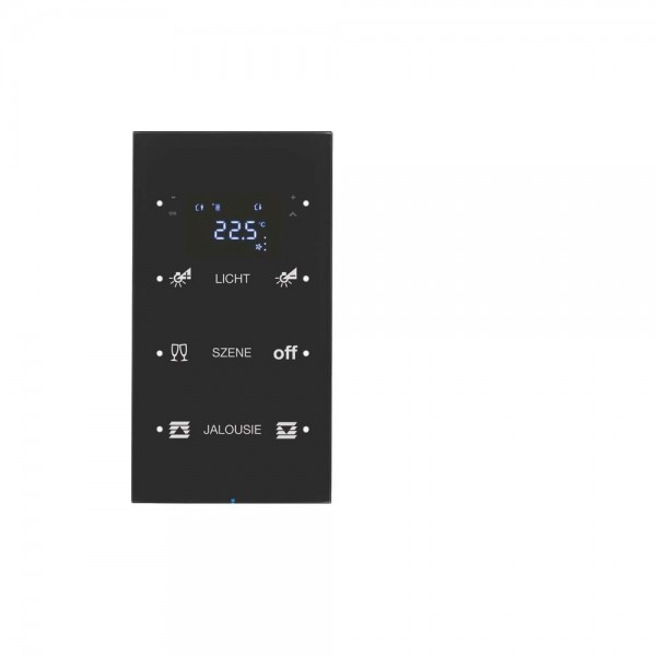 Berker 75643155 R.3 - Touch Sensor 3-fach mit Temperaturregler Glas schwarz