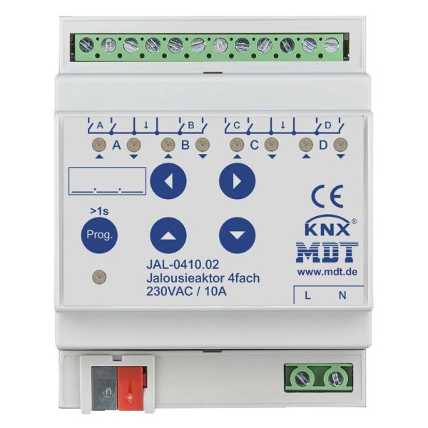 MDT technologies JAL-0410.02 Jalousieaktor 4-fach REG 10A 230VAC