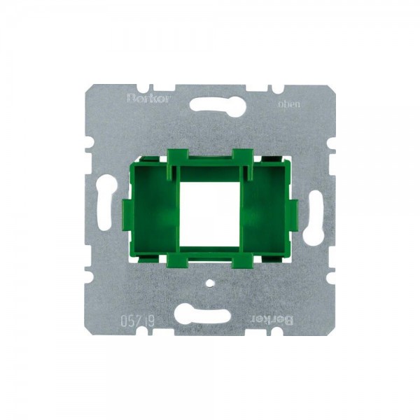 Berker 454004 Tragplatte mit grüner Aufnahme 1-fach für Modular Jack