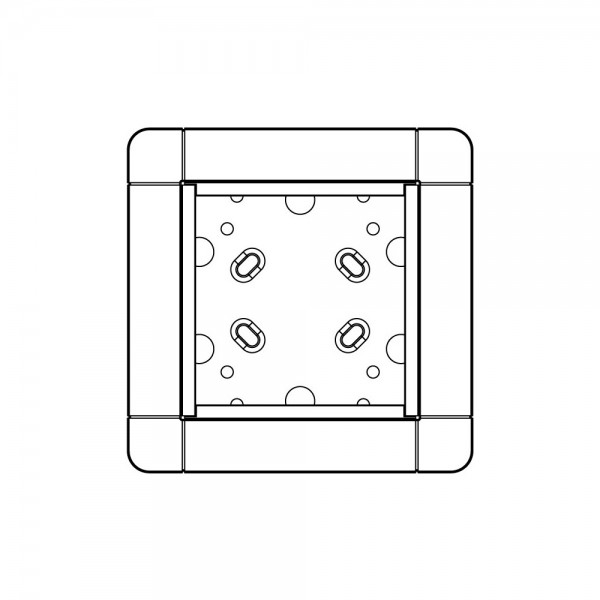 Ritto Portier Unterputz-Rahmen 1-fach graubraun 1881150 141x141mm