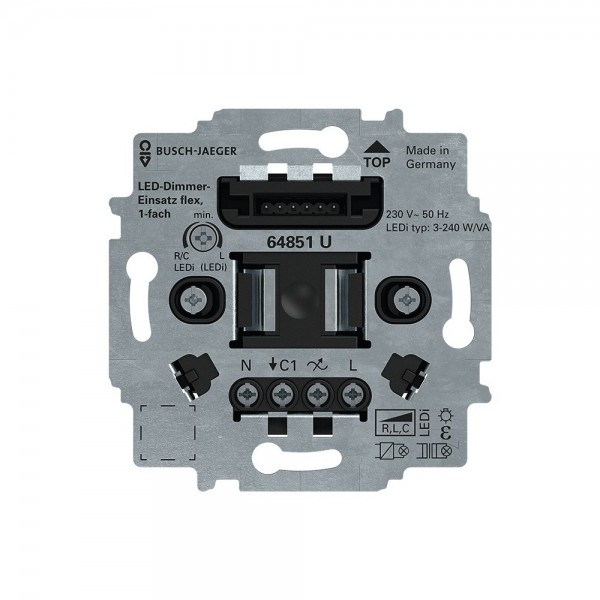 Busch-Jaeger 64851U LED-Dimmer-Einsatz flex 1-fach UP LED 3-240VA