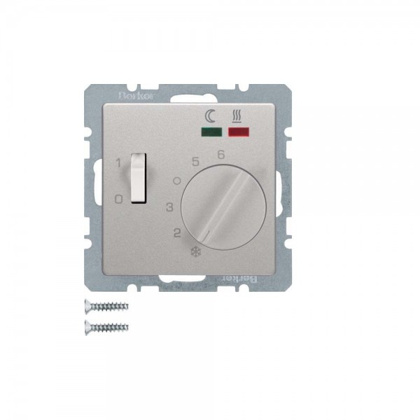 Berker 20346084 Temperaturregler Schließer für Fußbodenheizung Q.1/Q.3/Q.7 alu samt