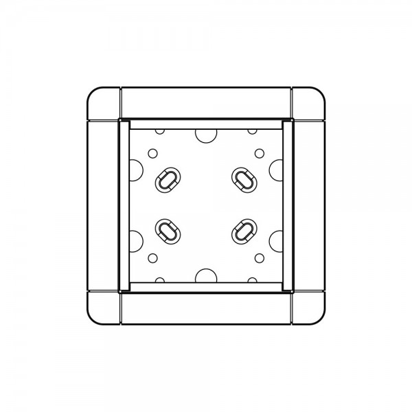 Ritto Portier Aufputz-Rahmen 1-fach graubraun 1883150 133x133mm