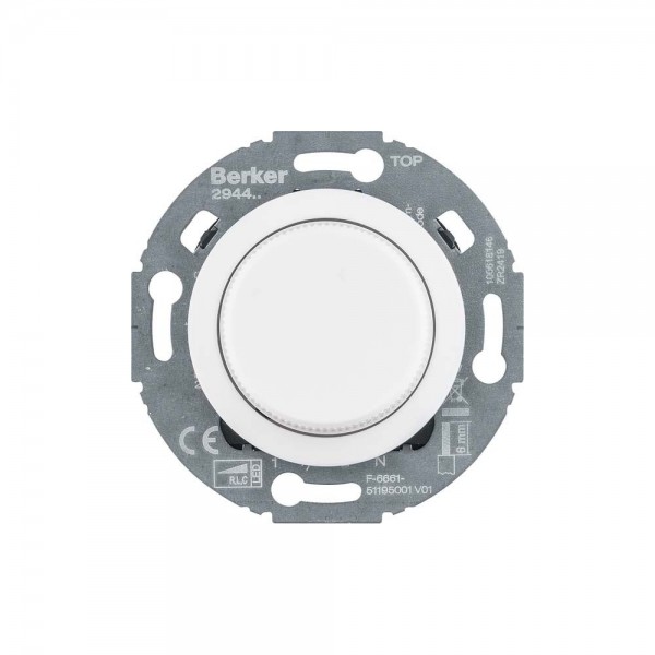 Berker 294410 Universal-Drehdimmer Komfort Serie 1930/Glas polarweiß glänzend