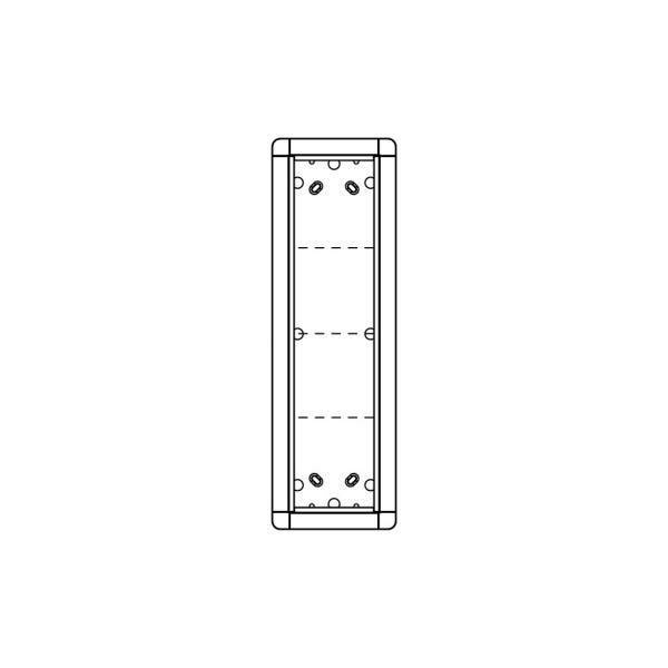 Ritto Portier Aufputz-Rahmen 4-fach graubraun 1883450 133x423mm