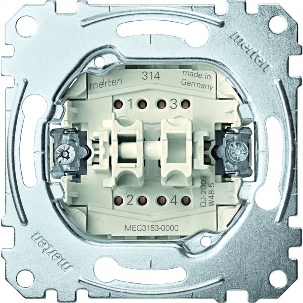 Merten MEG3153-0000 Doppeltaster-Einsatz 1S/1Ö 1-polig 10 A AC 250 V Steckklemmen