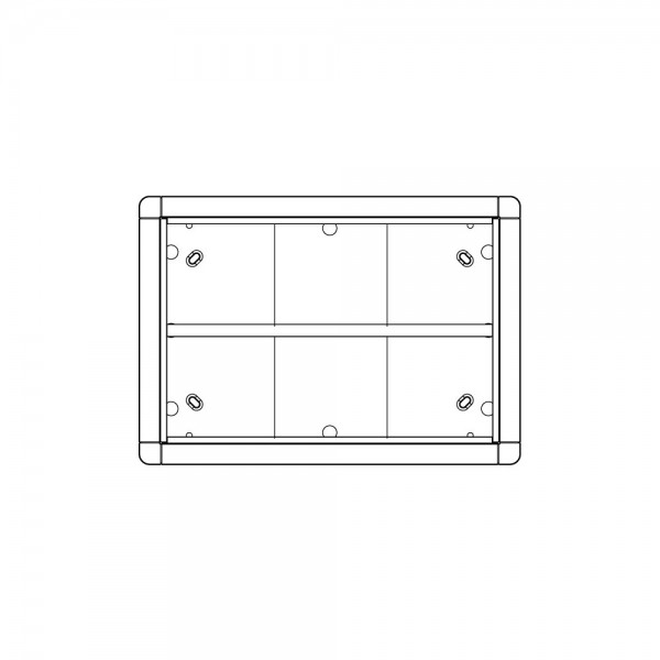 Ritto Portier Aufputz-Rahmen 6-fach weiß 1883670 326x230mm