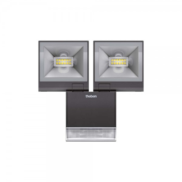 Theben theLeda S20 BK LED-Strahler mit Bewegungsmelder 2x10W 4000K schwarz