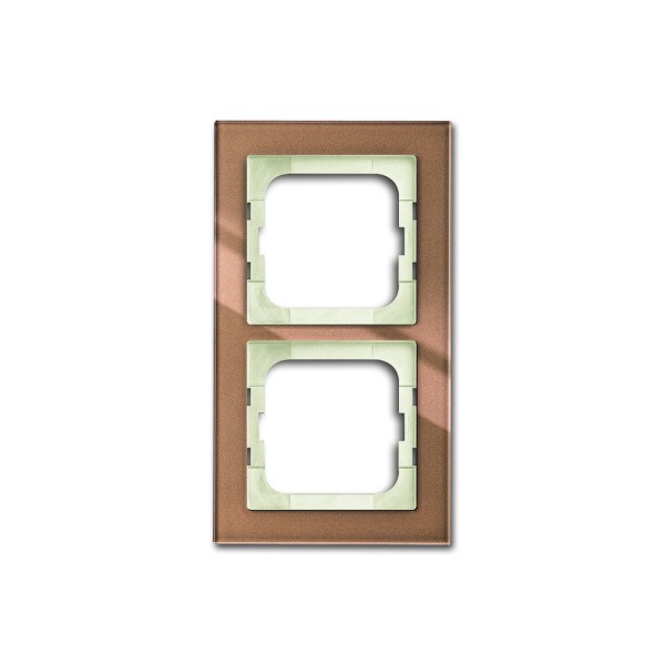 Busch-Jaeger 1722-283 Abdeckrahmen 2-fach axcent pur braunglas