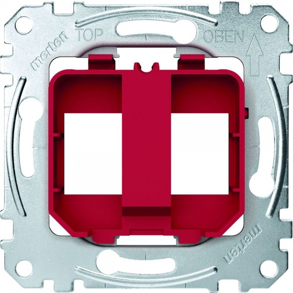 Merten MEG4566-0006 Tragplatte für Steckverbinder Modular-Jack rot