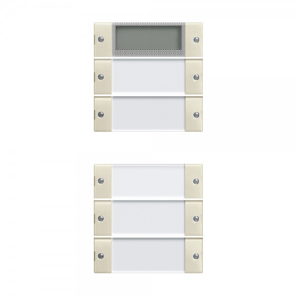 Gira 214501 Wippenset 5-fach Plus (2+3) mit Beschriftungsfeld System 55 Cremeweiß glänzend