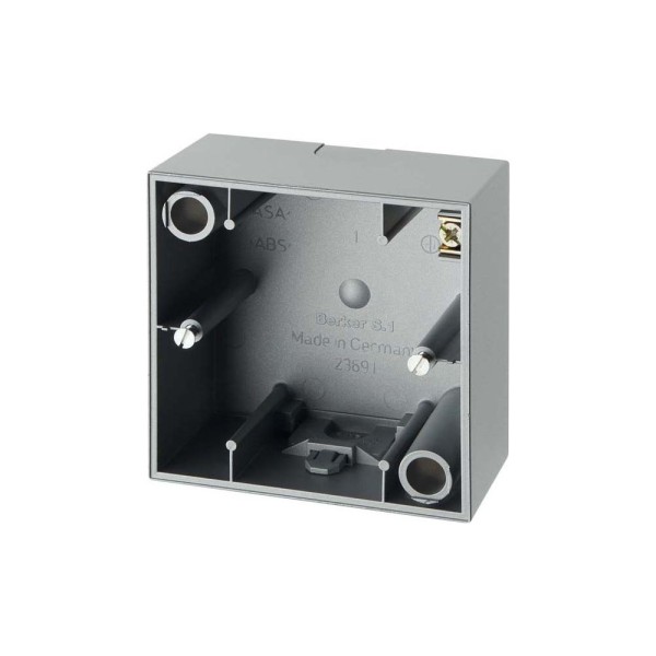 Berker 10419939 Aufputzgehäuse 1-fach S.1/Q.3 aluminium matt