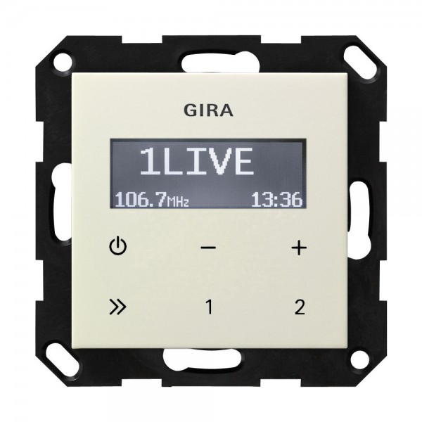 Gira 228401 Unterputz-Radio RDS System 55 Cremeweiß glänzend