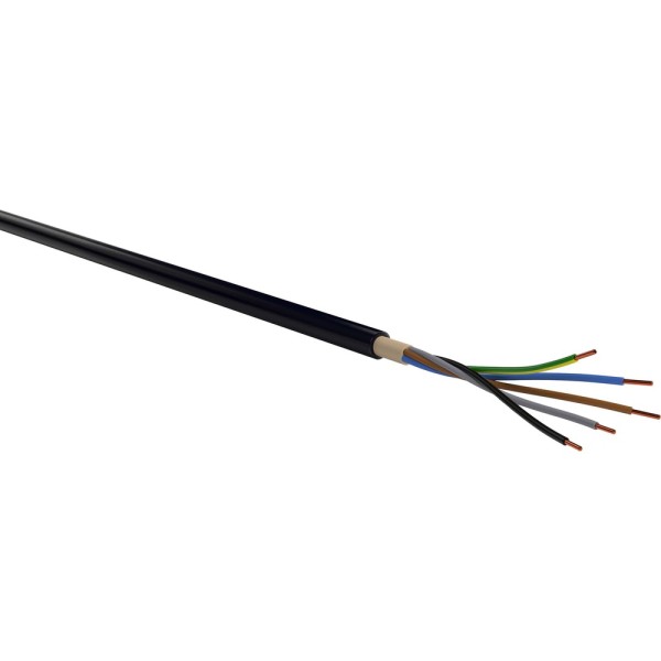 N2XH-J 5x2,5mm² RE Cca Erdkabel Starkstrom halogenfrei schwarz Meterware