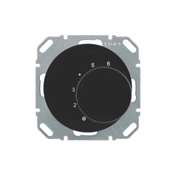 Berker 20262045 Temperaturregler Wechsler mit Zentralstück R.1/R.3 schwarz glänzend