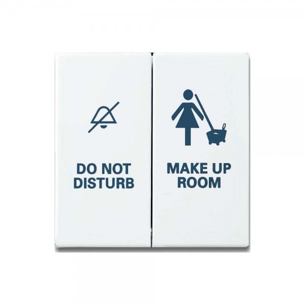 Busch Jaeger 1785/11-84 Wippe mit Aufdruck DO NOT DISTURB MAKE UP ROOM studioweiß