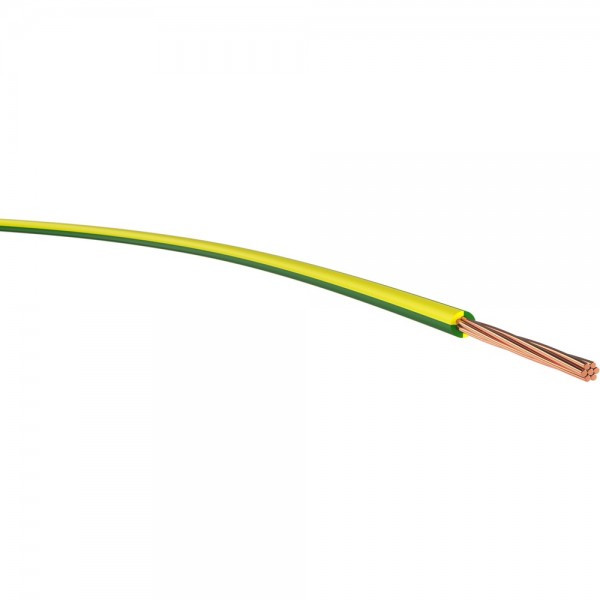 H07V-R 25mm² PVC Verdrahtungsleitung eindrähtig grün/gelb 50 Meter Ring