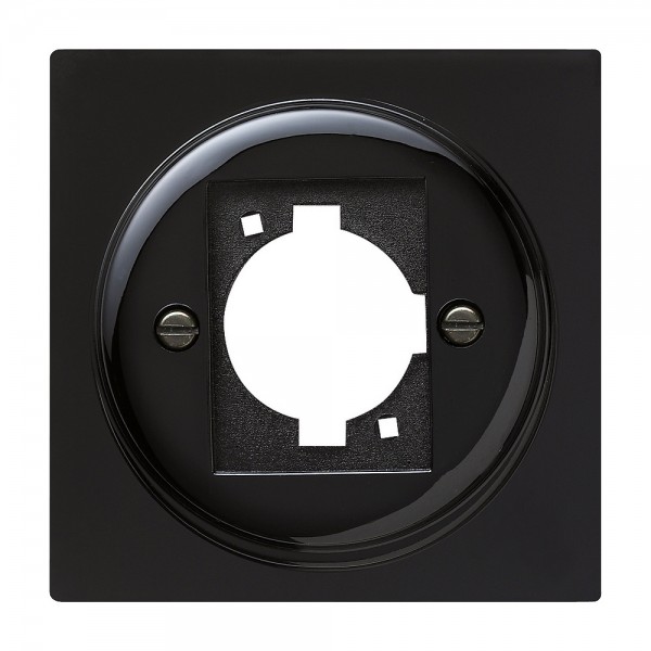Gira 026547 Abdeckung mit Tragring und Adapter für XLR-Steckverbinder S-Color Schwarz