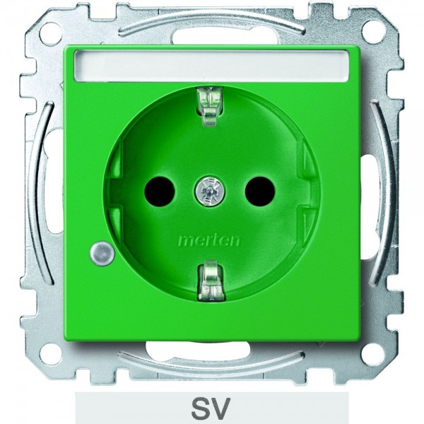 Merten MEG2303-0304 SCHUKO-Steckdose für Sonderstromkreise SV System M grün