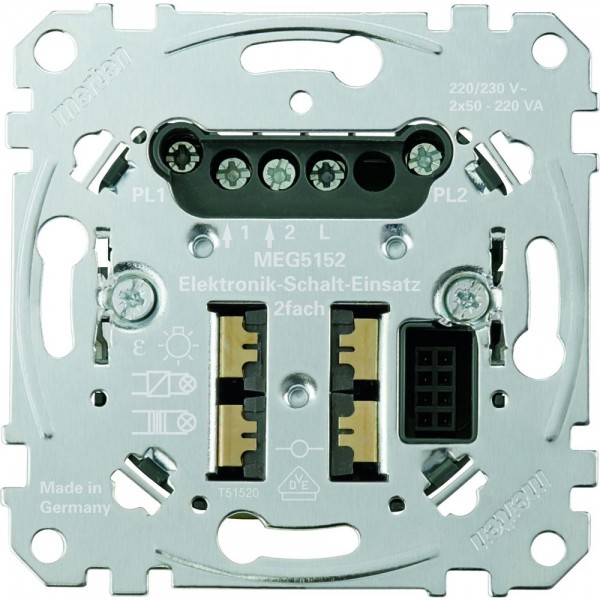 Merten MEG5152-0000 Elektronik-Schalt-Einsatz 2-fach