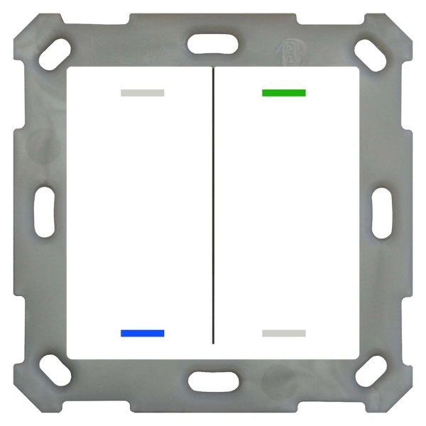 MDT technologies BE-TAL55T2.01 Taster Light 55 2-fach RGBW Reinweiß glänzend