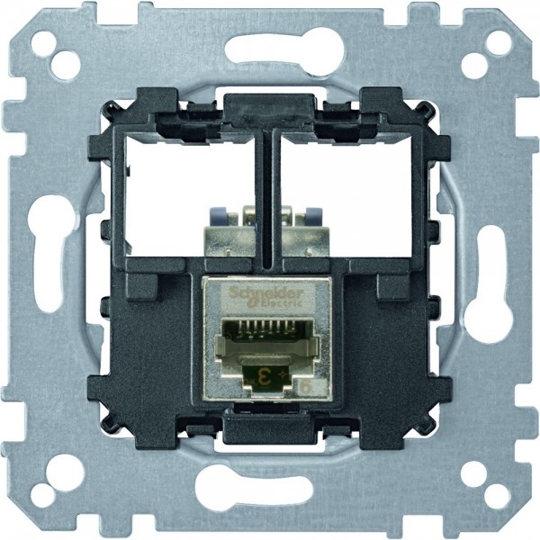 Merten MEG4575-0011 Tragplatte 1-fach mit Anschlußmodul RJ45 Cat5e STP