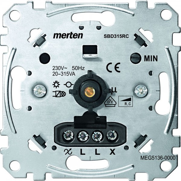 Merten MEG5136-0000 Drehdimmer-Einsatz für kapazitive Last 20-315 W