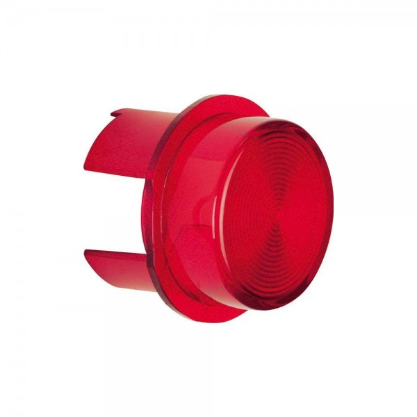 Berker 1281 Haube für Drucktaster/Lichtsignal E10 für Steckbefestigung rot transparent