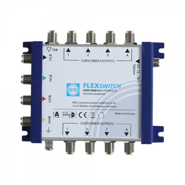 Wisi DRR 0508 FLEXSWITCH Multischalter Receivergespeist 5 in 8