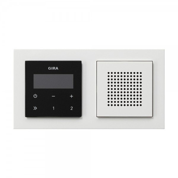 Gira 049572 Unterputz-Radio RDS mit einem Lautsprecher mit E2 Rahmen Reinweiß
