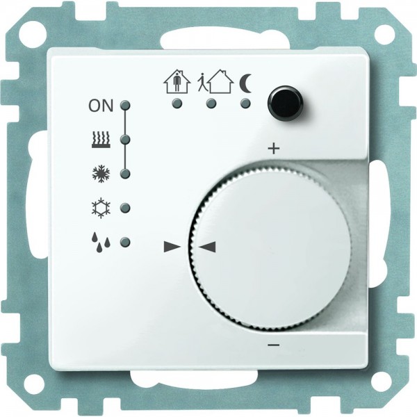 Merten 616719 KNX Raumtemperaturregler UP/PI mit Tasterschnittstelle System M polarweiß glänzend