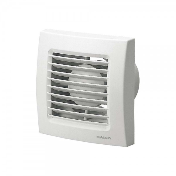 Maico ECA120 Kleinraumventilator 230V IP45 festes Innengitter ohne Zeitschalter weiß