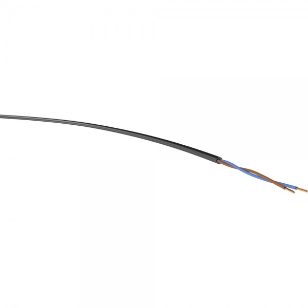 H03VV-F 2x0,75mm² PVC Schlauchleitung schwarz 50 Meter Ring
