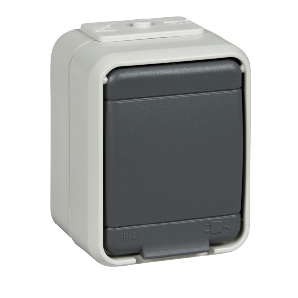 Elso 455009 Steckdose 1-fach IP44 Aqua-Top licht-/basaltgrau