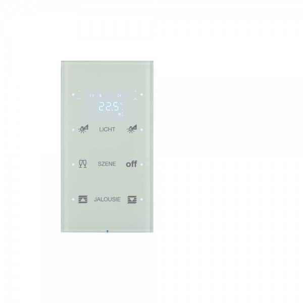 Berker 75643150 R.3 - Touch Sensor 3-fach mit Temperaturregler Glas polarweiß