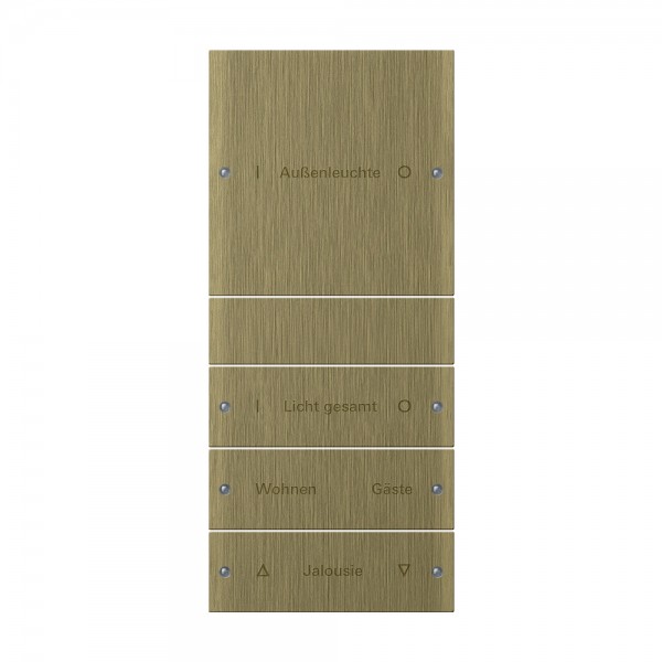 Gira 2134607 Wippenset 4-fach (1+3) beschreibbar System 55 Bronze